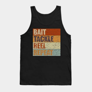 Bait Tackle Reel Repeat Retro Tank Top